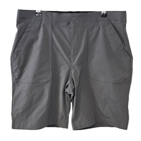 Eddie Bauer Womens Horizon Bermuda Short Size 12 Gray UPF Stretch Water Repel - Picture 1 of 7